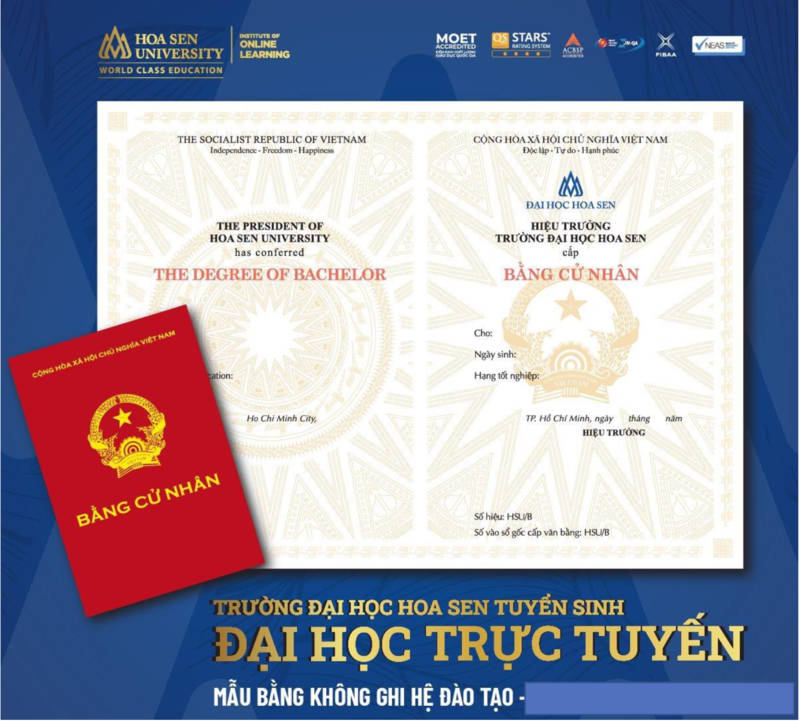 Bằng đại học trực tuyến không ghi hình thức đào tạo