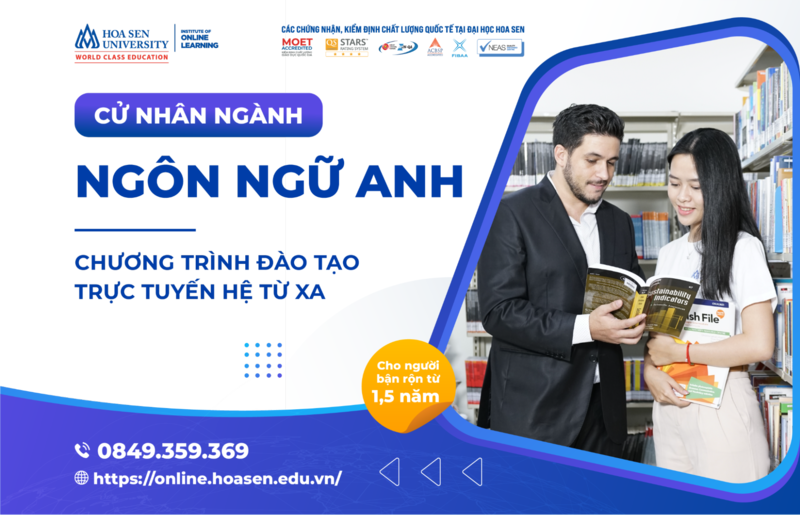 Cử nhân ngành ngôn ngữ Anh hệ đào tạo từ xa của trường Đại học Hoa Sen 