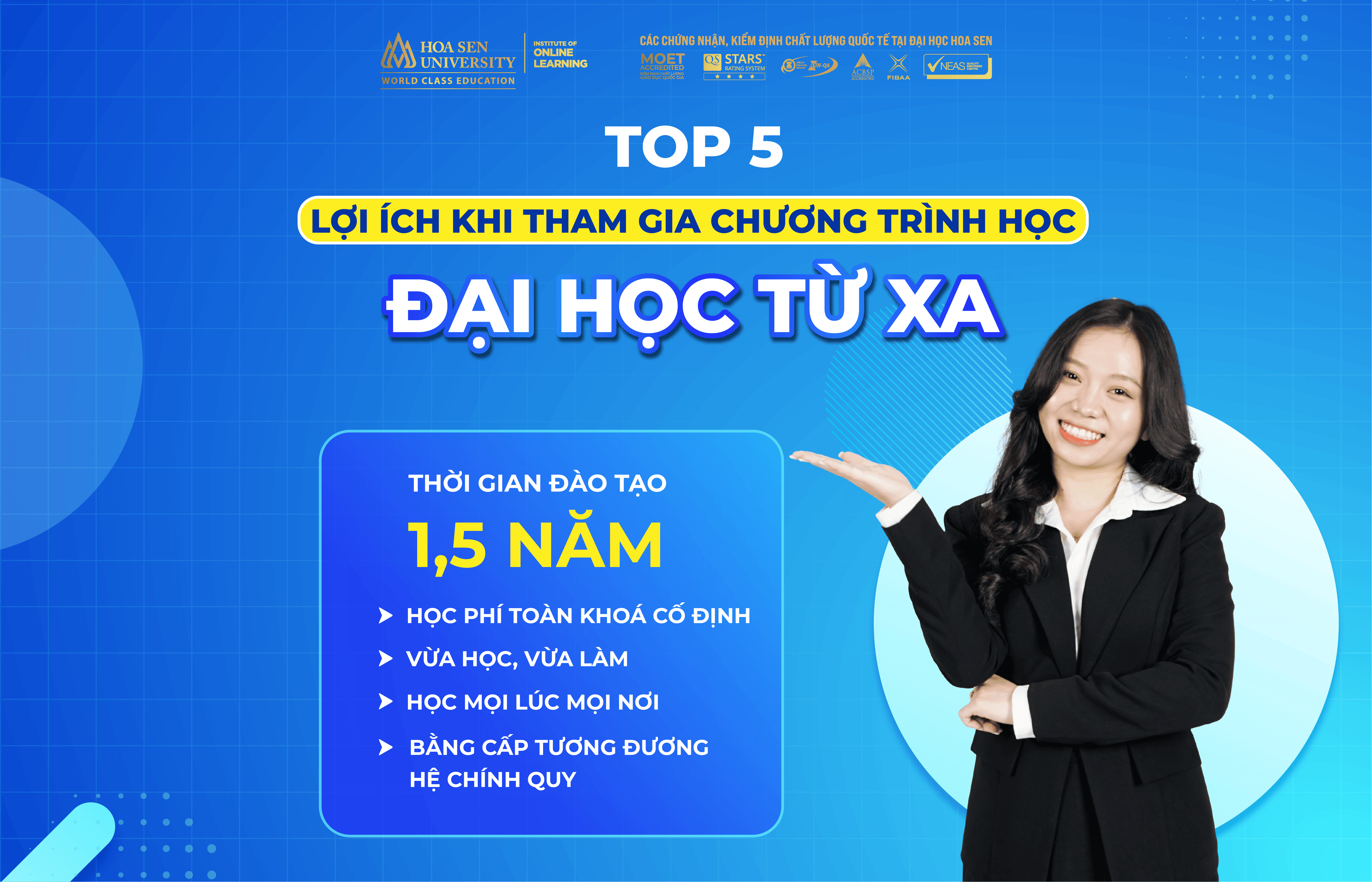 TOP 5 lợi ích khi tham gia chương trình đào tạo Cử nhân trực tuyến