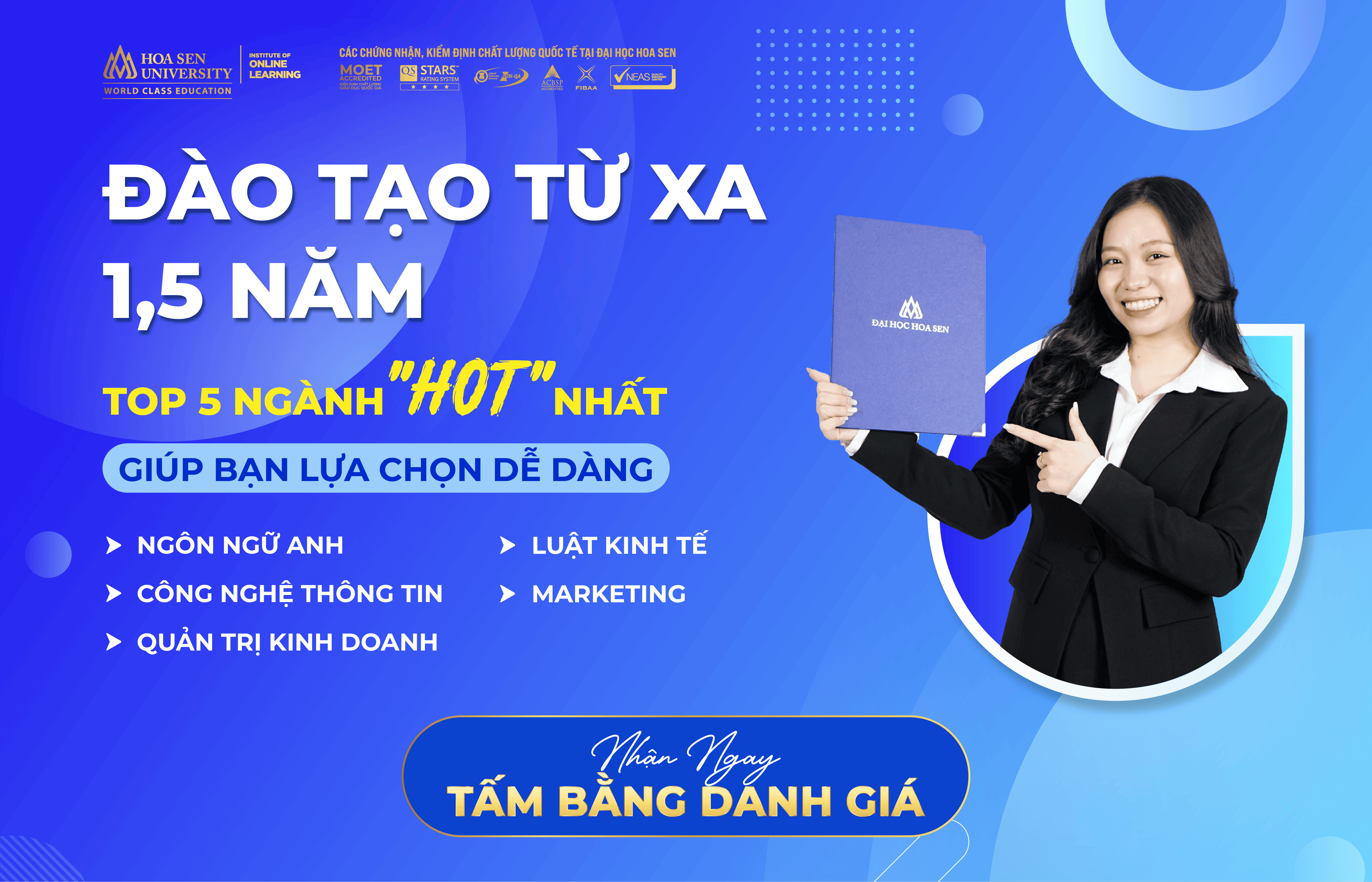 TOP 5 NGÀNH “HOT” NHẤT GIÚP BẠN LỰA CHỌN DỄ DÀNG - ĐÀO TẠO TỪ XA 1,5 NĂM