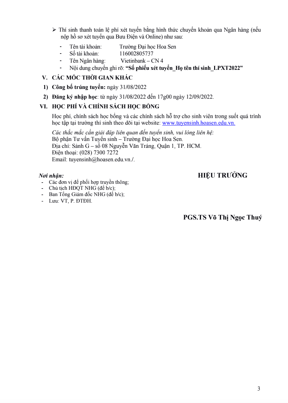 Thông báo về việc gia hạn thời gian đăng ký xét tuyển Chương trình Đào tạo trực tuyến trình độ Đại học Đợt 2 năm 2022 trang 3